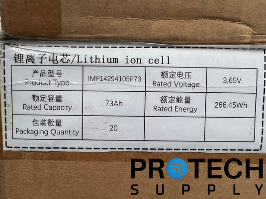 (Pack of 20) EV Lithium Ion Battery IMP14294105P73 72Ah NEW with WARRANTY