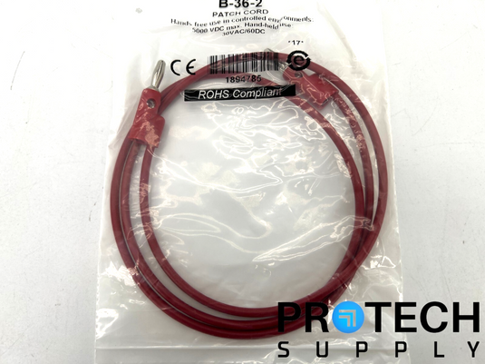 Pomona B-36-2 Patch Cord 30VAC/60DC NEW with WARRANTY