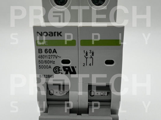 Noark B1E2B60 Circuit Breaker B 60A with WARRANTY