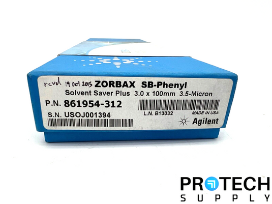 Agilent Column SB-Phenyl Solvent Saver Plus 3.0x100mm 3.5-Micron NEW SEALED