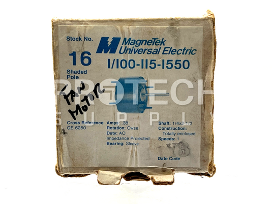 Magnetek Universal Electric JA2C607R Shaded Pole Fan Motor with WARRANTY