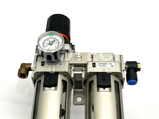SMC AW4000-02G Filter Regulator + AFM4000-02 Mist Separator Assy
