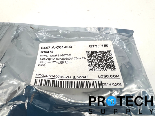 149/Pk Onsemi MURS160T3G Diode 600V Surface Mount with WARRANTY