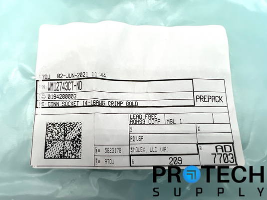 200/Pk Molex 0194200003 Socket Contact NEW