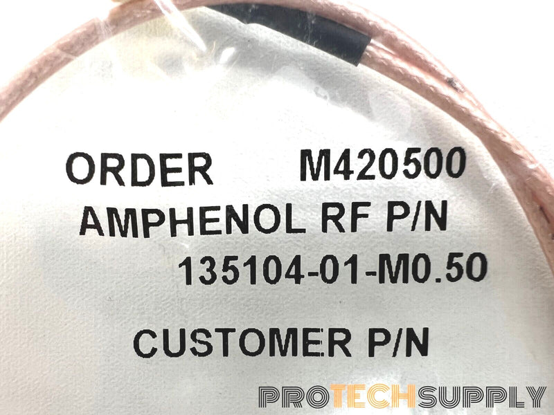 Load image into Gallery viewer, NEW Amphenol RF 135104-01-M0.50 SMA to SMA Plug RG316 19.69&quot; with WARRANTY
