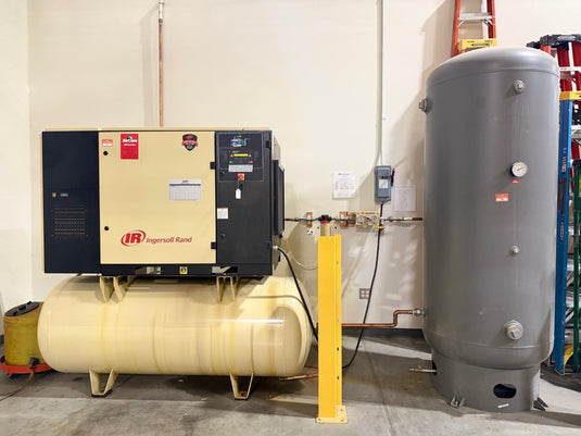 Ingersoll Rand UP6-15-125 Rotary Screw Air Compressor w/ Dryer & Receiver Tank