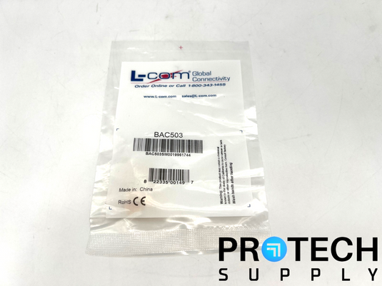 L-com BAC503 SMA Connector Plug 50Ohms Panel Mount Crimp NEW with WARRANTY