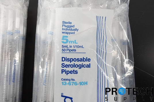 (100/Pc) Fisher 13-676-10H 5mL in 1/10mL Sterile Disposable Pipet NEW