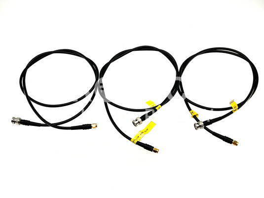 (Lot of 3) Suhner BNC Male to SMA Male RF Coaxial Cable Assy GUARANTEED