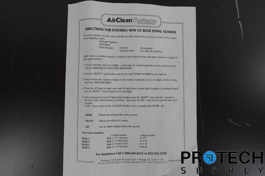 4/Pk AirClean System ACAUVBL4 UV Bulbs with WARRANTY