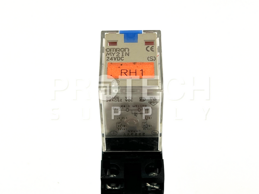 (Lot of 3) Omron MY2IN Relay DC24 + 1813EW2 Relay Socket Base with WARRANTY