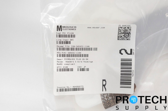 2100/Reel Molex 505431-1100 Socket Contact Gold 26-30 AWG Crimp NEW w/ WARRANTY