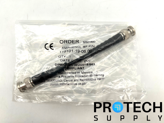 Amphenol 115101-19-06.00 Cable Coaxial BNC to BNC NEW with WARRANTY