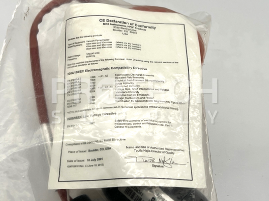 MKS Instruments 4620-1003 Vacuum Piping Heater Jacket Assy NEW with WARRANTY