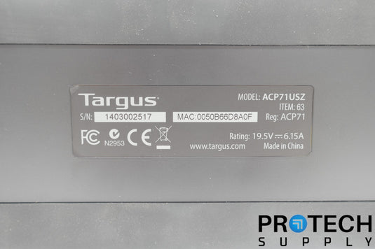 Targus ACP71USZ Universal USB 3.0 DV Docking Station with Power with WARRANTY
