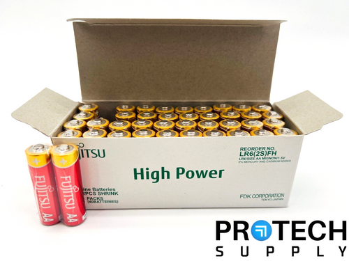 (40 Pack) Fujitsu AA Batteries High Power LR6 Alkaline NEW with WARRANTY