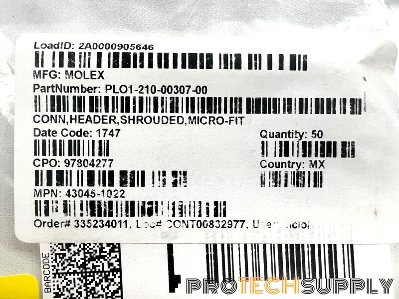 Load image into Gallery viewer, (Box of 50 Pc) Molex 43045-1022 Wire to Board HDR 10 Hole 3mm Solder w/ WARRANTY
