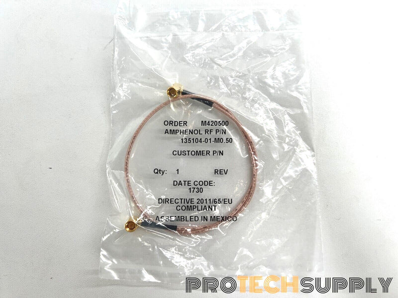 Load image into Gallery viewer, NEW Amphenol RF 135104-01-M0.50 SMA to SMA Plug RG316 19.69&quot; with WARRANTY
