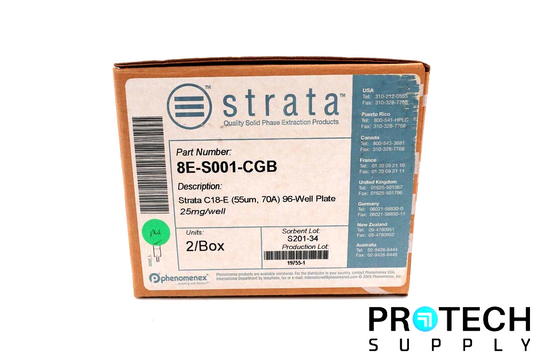 2/Pk Strata 8E-S001-CGB C18-E 55µm 96-Well Plate 25mg/well NEW with WARRANTY