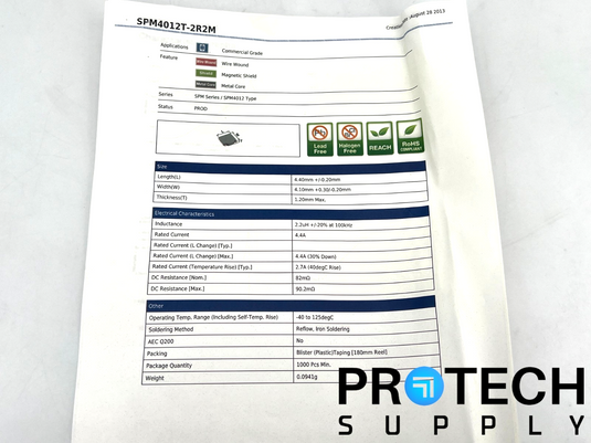 (10/Pk) TDK Corporation SPM4012T-2R2M Wirewound Inductor NEW with WARRANTY