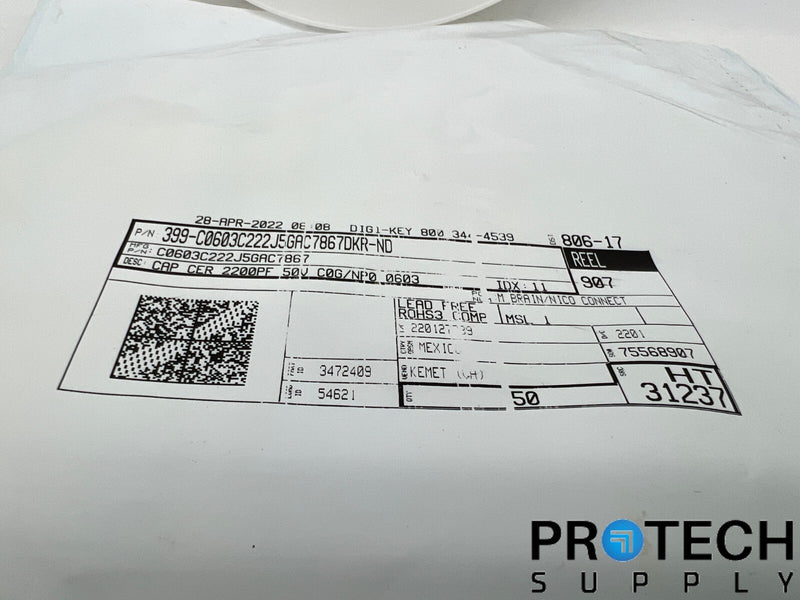 Load image into Gallery viewer, (Approx 40) Kemet Ceramic Capacitor C0603C222J5GAC7867 with WARRANTY
