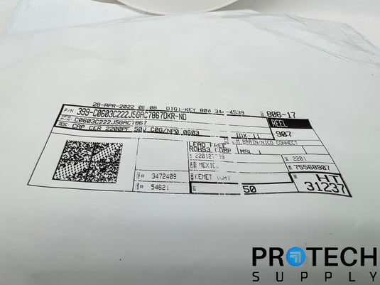 (Approx 40) Kemet Ceramic Capacitor C0603C222J5GAC7867 with WARRANTY