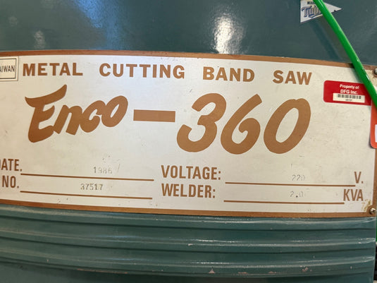 Enco 360 Metal Cutting Vertical Bandsaw