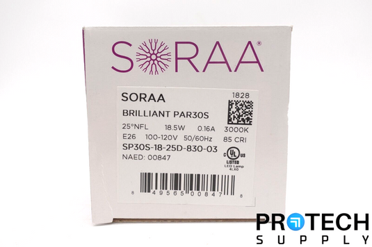 SORAA Brilliant PAR30S LED Light 3000K 1280Lm SP30S-18-25D-830-03 NEW + WARRANTY