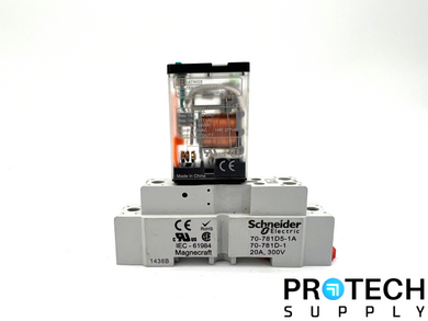 Assy Schneider 70-781D5-1A Relay Socket & Magnecraft 781XAXRM4L-24D w/ WARRANTY