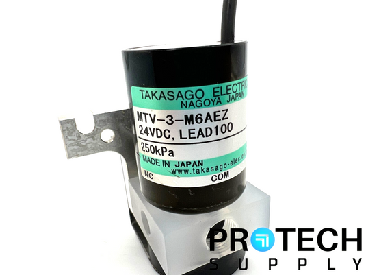 Takasago MTV-3-M6AEZ Solenoid Clean Valve 24VDC LEAD100 with WARRANTY