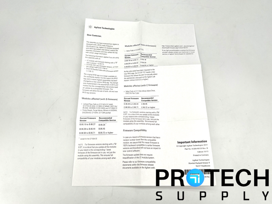 Agilent 5190-0917 Deuterium Lamp with WARRANTY