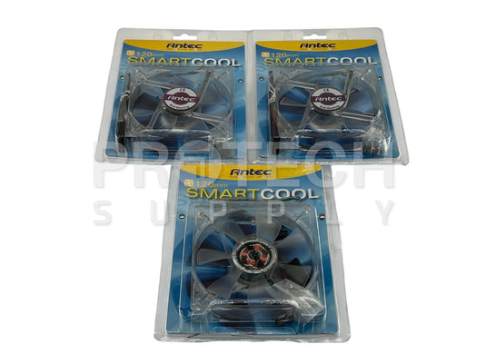(Lot of 3) Antec Smart Cool 120mm Fan with WARRANTY