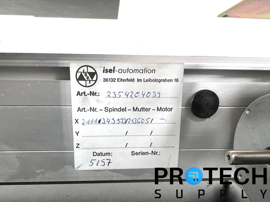 ISEL Automation 2354204039 LES Linear Slide Assembly with WARRANTY