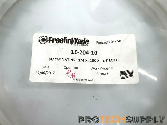 (Set of 2) Freelin-Wade 1E-204-10 5MCM Nat. Nylon Tubing 1/4" X 180 W/ WARRANTY