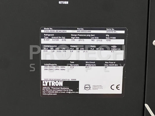 Affinity PWG-060K-BE44CBD2 Chiller R-507 GUARANTEED