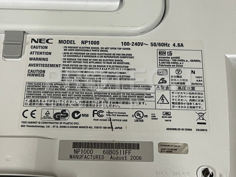 Load image into Gallery viewer, NEC NP1000 3LCD Projector GUARANTEED
