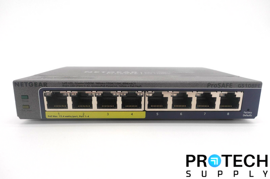 Netgear GS108PE ProSAFE Plus 8-Port Gigabit Switch & 4-Port PoE w/ WARRANTY