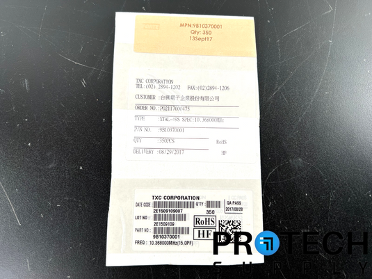 (480/Pk) TXC Corporation 9B10370001 Crystal Oscillators with WARRANTY
