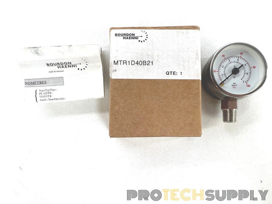 Bourdon Haenni MTR1D40B21 PSI Gauge with WARRANTY