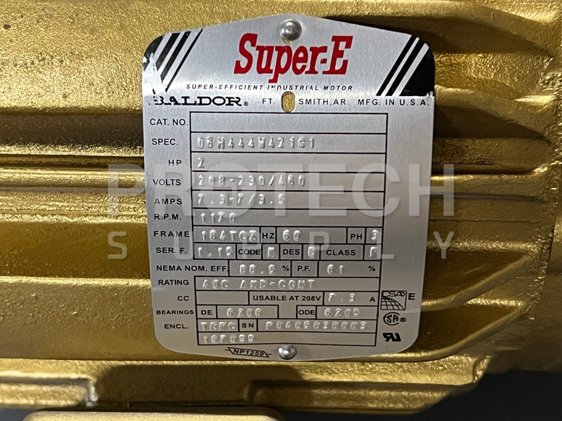Load image into Gallery viewer, Baldor Super-E 2HP Industrial Motor 1170RPM 208-230/460V with WARRANTY
