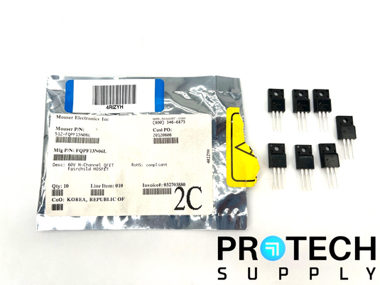 (7/Pk) Onsemi FQPF13N06L N-Channel Power MOSFET with WARRANTY