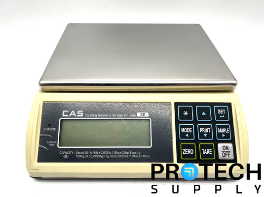 CAS Corporation ED-3 Counting Scale + Power Adapter with WARRANTY