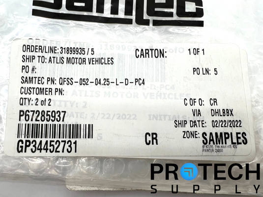 Samtec QFSS-052-04.25-L-D-PC4 Position Connector Receptacle NEW with WARRANTY