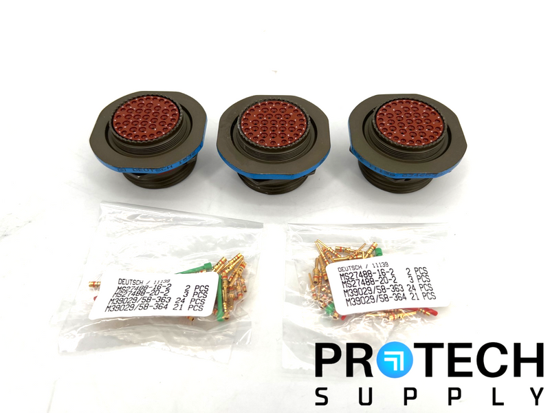 Load image into Gallery viewer, Lot of Amphenol JD38999/24WJ43PN Connectors / Sealings / Crimps with WARRANTY
