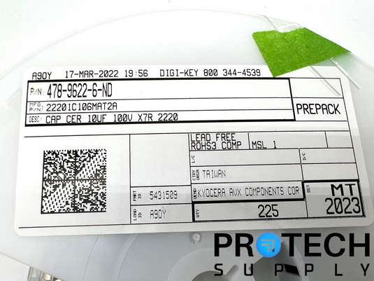 (100/Pk) Kyocera AVX 22201C106MAT2A Ceramic Capacitor X7R NEW with WARRANTY