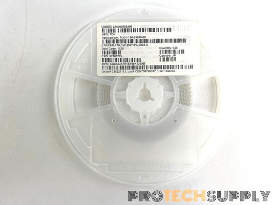 (Roll of 650) TDK CGA4J3X7R1E105K125AB SMD Multilayer Ceramic 1µF 10%  WARRANTY