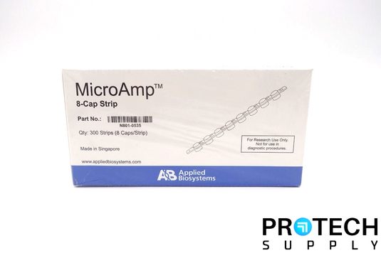 (300/Pk) Applied Biosystems / ABI N801-0535 MicroAMP 8-Cap Strip NEW w/ WARRANTY