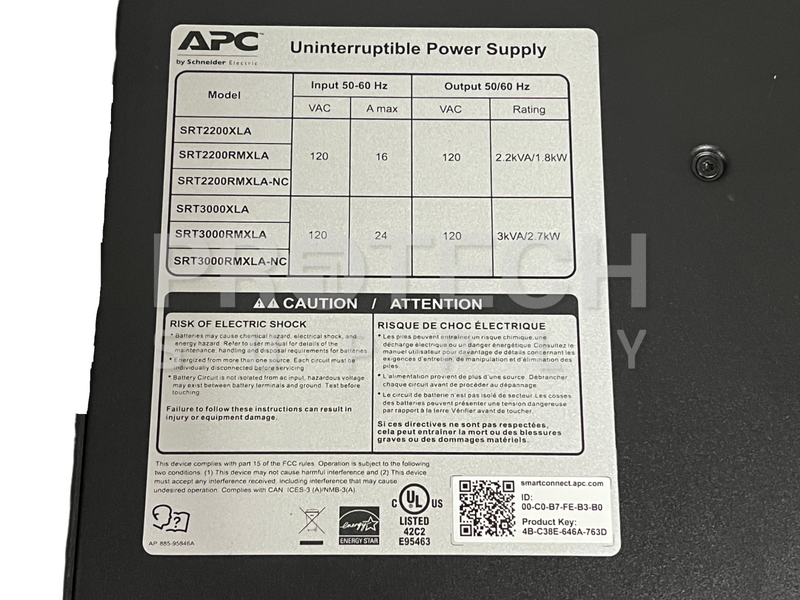 Load image into Gallery viewer, APC SRT2200RMXLA Uninterruptible Power Supply (No Battery)

