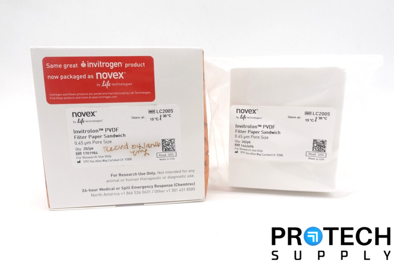 Load image into Gallery viewer, 20/Pk INVITROGEN LC2005 Invitrolon PVDF Filter Paper Sandwich 0.45μm NEW
