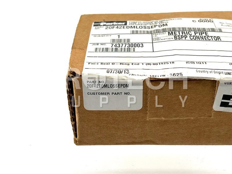 Load image into Gallery viewer, (Lot of 21) Parker 20F42EDMLOSSEPDM Face Seal O-Ring End 1 Connector w/ WARRANTY
